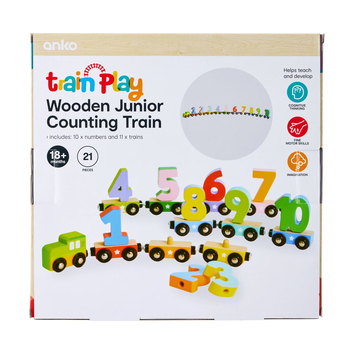 Wooden Junior Counting Train Set