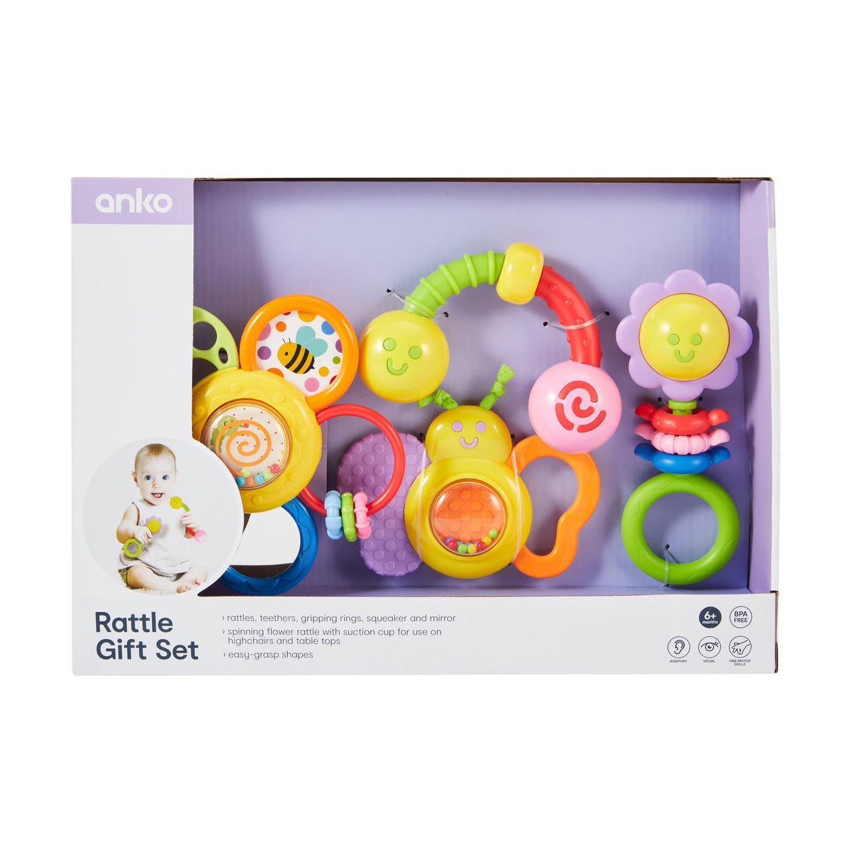 Baby Rattle and Teether Set