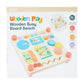 Wooden Busy Board Bench | Montessori Activity Toy for Toddlers