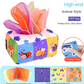 Animal-Themed Montessori Sensory Tissue Box with Scarves