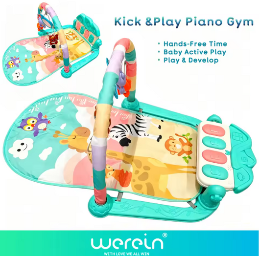 Baby Kick & Play Piano Gym – Musical Activity Play Mat for Infant Development