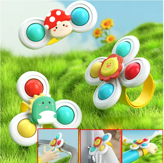 3PCS Suction Cup Spinner Toys for Babies