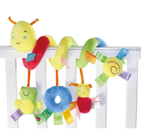 Spiral Hanging Caterpillar Activity Toy for Baby Cribs