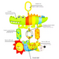 Colorful Hanging Crocodile Sensory Activity Toy for Babies