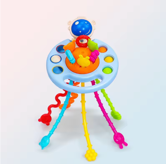 Colorful Pull-String Sensory Activity Toy for Babies