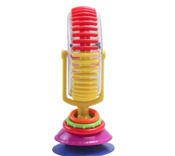 Colorful Suction Cup Spinning Rattle Toy