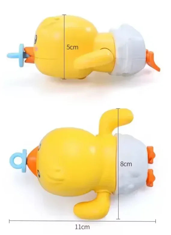 Floating Wind-Up Duck Toy in Water
