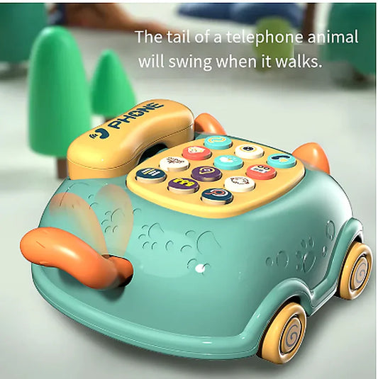 Interactive Animal Telephone Car with Swinging Tail