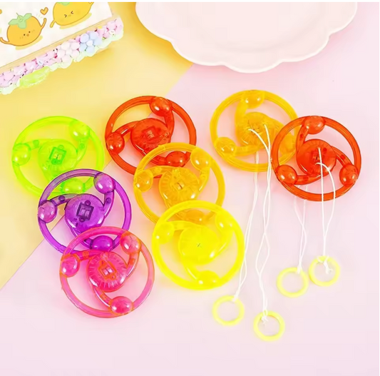 LED Pull String Flywheel Spinner Toy