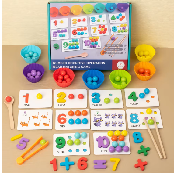 Montessori Number Matching & Counting Game – Complete Educational Learning Set
