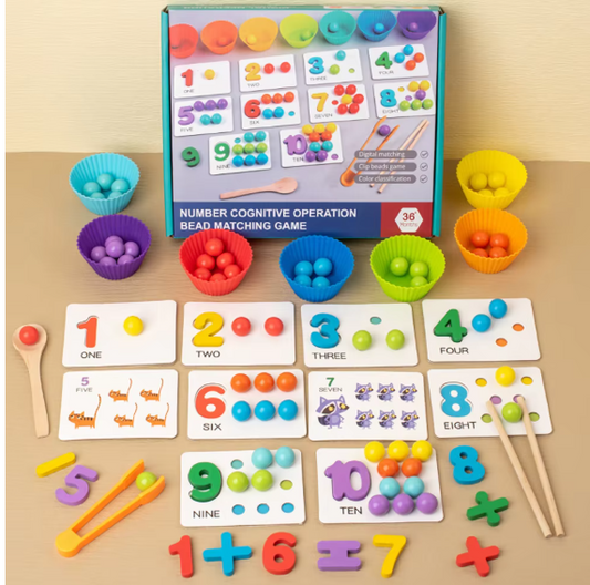Montessori Number Matching & Counting Game – Complete Educational Learning Set