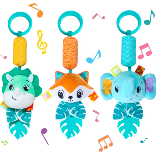 Musical Hanging Animal Rattle Toys for Babies