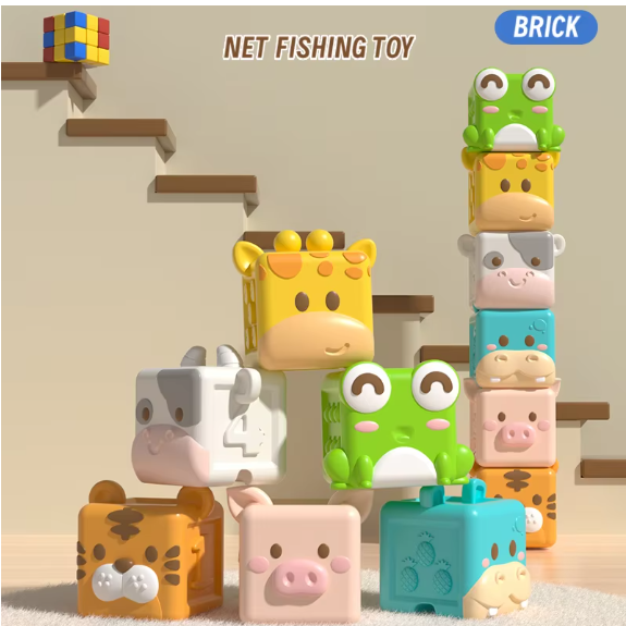 Animal Stacking Blocks Set – Educational Balance & Fine Motor Skills Toy