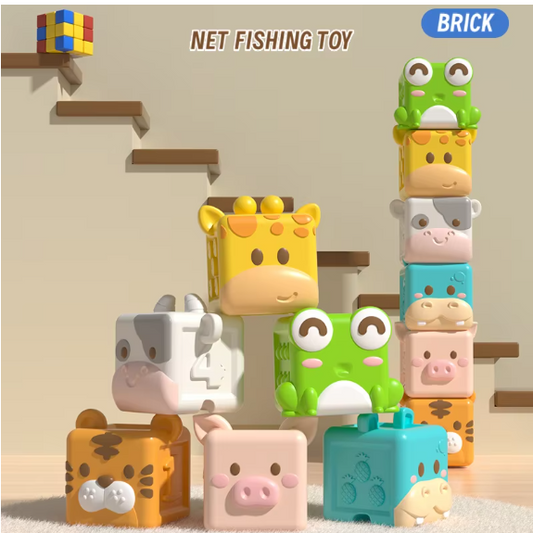 Animal Stacking Blocks Set – Educational Balance & Fine Motor Skills Toy