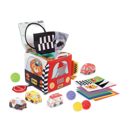 Soft Activity Bus Toy for Toddlers – Interactive Learning & Sensory Play