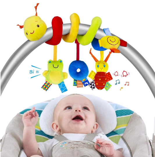 Spiral Hanging Rattle Toy for Baby Car Seats and Strollers