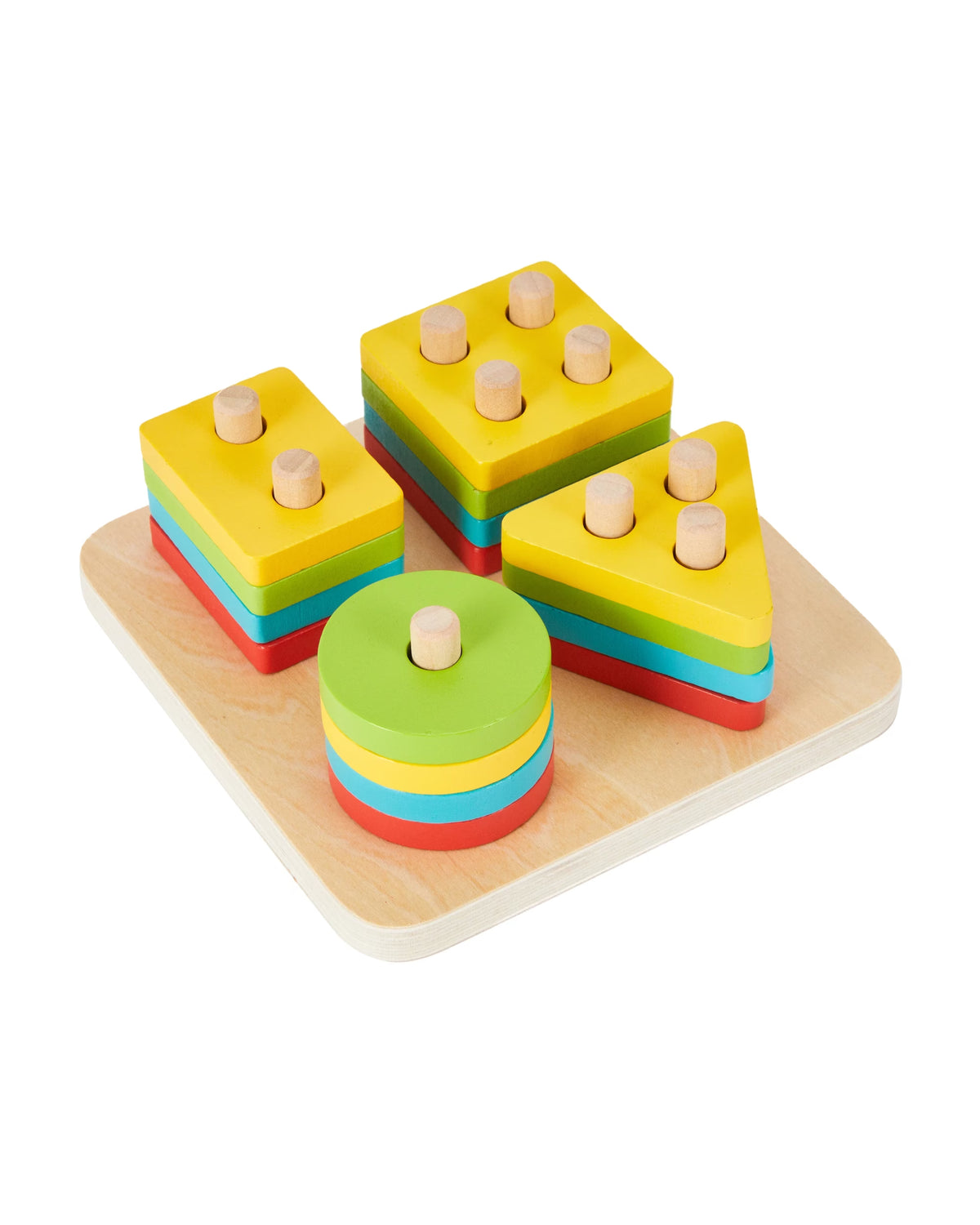 Wooden Shape Sorter Developmental Toy for Toddlers