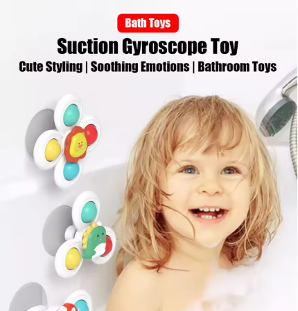 Bath Toys – Suction Gyroscope Toy | Cute Styling, Soothing Emotions & Fun Bathroom Play